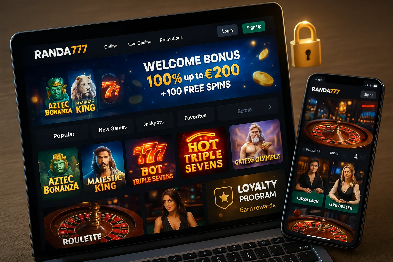 Jogos de cassino online inovadores e emocionantes na RAND777